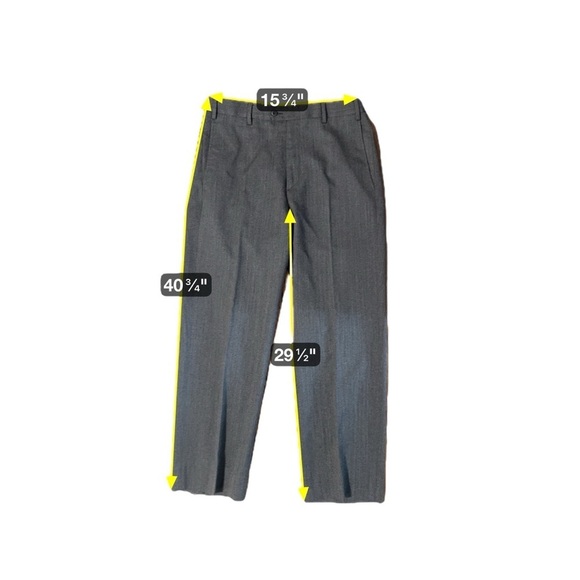 Zanella for Nordstrom Mens Wool Dress Pants Size 33 X 30 Made in Italy Academia - Picture 7 of 15